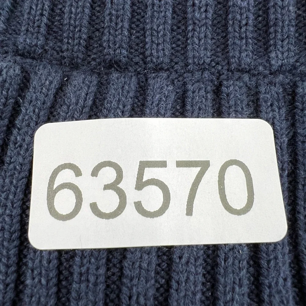 Vintage Gap Ribbed Knit Sweater XL Navy Blue Men Crew Neck 90s Y2K Cotton Blend
